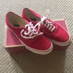 Red Vans Authentic Sneakers